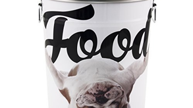 Paw Prints 15 Pound Tin Pet Food Container, Carlos the Bulldog Design, 10.38 x 11.75 x 10.38 Inches (37669) Reviews