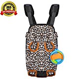 Pet Carrier Backpack for Small Dog Cat Puppy, Tail Out Front Chest Carrier Bag for Travel Outdoor Walking Hiking Cycling Camping, Wide Straps with Comfort Shoulder Pads Bonus Foldable Water Bowl