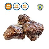 | Dog Bone Knee Caps (10 Count) 100% Natural & Long Lasting Beef Chews For Dogs – Top Quality Grass Fed Savory Beef Chew Treats For Pets – Varied Sizes Ideal for Small & Large Dogs