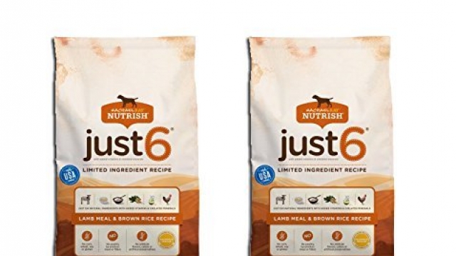 PACK OF 2 – Rachael Ray Nutrish Just 6 Natural Dry Dog Food, Lamb Meal & Brown Rice Recipe, 14 lbs