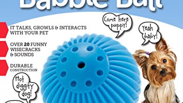 Pet Qwerks Talking Babble Ball Interactive Dog Toy, Wisecracks and Makes Funny Sounds When Touched