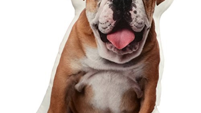 KT Bulldog Dog Stuffed Throw Pillow Decorative Gift