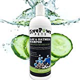 Soap Free Aloe and Oatmeal Hypoallergenic Pet Shampoo, Relieves Dry Flaky Itchy Skin, Natural Cucumber and Melon Scent, for Dogs Cats and Horses 16 oz