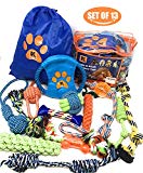 Dog Rope Toys -Dog Toys - Chew Toys for Puppy Small Dogs and Medium Dogs- Puppy Chew Toys - Dog Toy Pack - Set of 13 Chew Toys and Teething Toys with Bonus Storage Bag