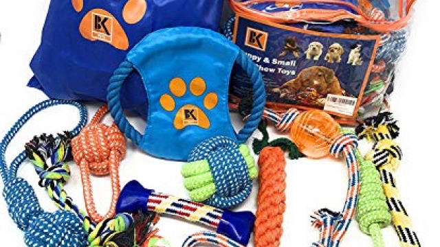 Dog Rope Toys -Dog Toys – Chew Toys for Puppy Small Dogs and Medium Dogs- Puppy Chew Toys – Dog Toy Pack – Set of 13 Chew Toys and Teething Toys with Bonus Storage Bag