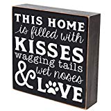 LifeSong Milestones This Home is Filled with Kissed waggin Tails Pets Gifts for Dog cat Pet Lover Gift Box Birthday Gifts for Pets 6x6 (This Home is Filled with Kisses)