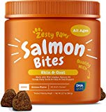 Salmon Fish Oil Omega 3 for Dogs - With Wild Alaskan Salmon Oil - Anti Itch Skin & Coat + Allergy Support - Hip & Joint + Arthritis Dog Supplement - Natural Omega-3 & 6 + EPA & DHA - 90 Chew Treats