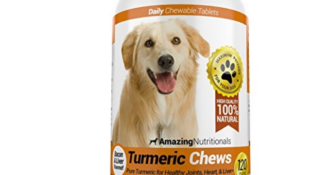 Amazing Turmeric for Dogs Curcumin Pet Antioxidant, Eliminates Joint Pain Inflammation, 120 Chews