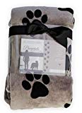 Pawprints Left by You Pet Memorial Blanket with Heartfelt Sentiment - Comforting Pet Loss/Pet Bereavement Gift