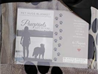 Pawprints Left by You Pet Memorial Blanket with Heartfelt Sentiment – Comforting Pet Loss/Pet Bereavement Gift