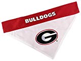 Pets First Collegiate Pet Accessories, Reversible Bandana, Georgia Bulldogs, Small/Medium