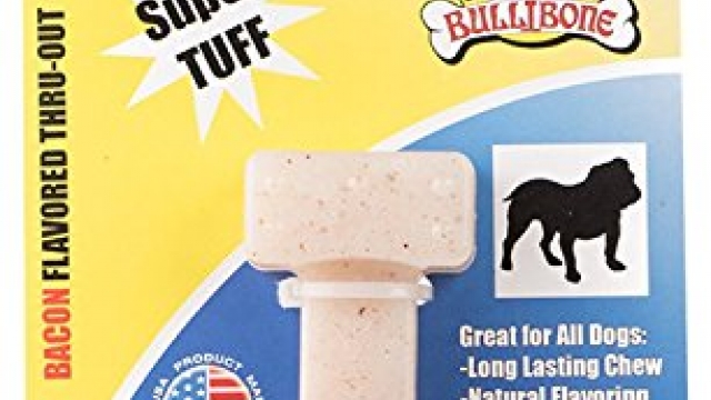 Bullibone Nylon Dog Chew Toy Spin-a-Bone- Bacon Flavor – Interactive Dog Toy, Triggers Natural Instincts, and Improves Oral Health