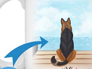 Dog Mug Personalized for Dog Mom, Dog Dad. Custom with Any Dog Breed, Pet Name & Picture. Perfect Gift Idea For Dog Lovers, Pet Memorial Coffee Cup on Birthday Christmas Father day (1 Dog, SeaView)