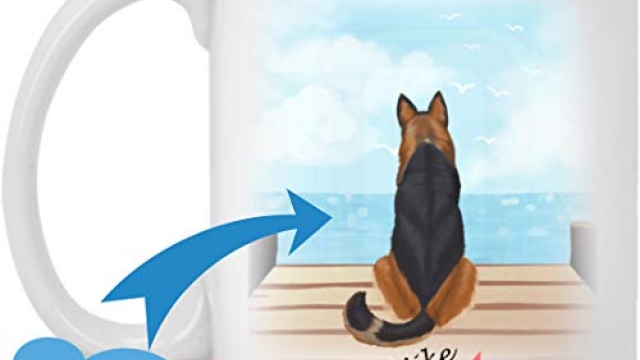 Dog Mug Personalized for Dog Mom, Dog Dad. Custom with Any Dog Breed, Pet Name & Picture. Perfect Gift Idea For Dog Lovers, Pet Memorial Coffee Cup on Birthday Christmas Father day (1 Dog, SeaView)