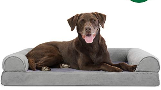 Furhaven Pet Dog Bed | Orthopedic Faux Fur & Velvet Traditional Sofa-Style Living Room Couch Pet Bed w/ Removable Cover for Dogs & Cats, Smoke Gray, Large