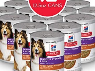Hill’s Science Diet Wet Dog Food, Adult, Sensitive Stomach & Skin, Tender Turkey & Rice Stew, 12.5 oz, 12-pack