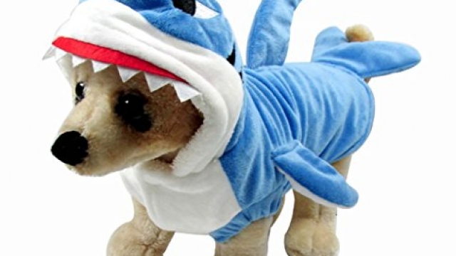Mogoko Funny Dog Cat Shark Costumes, Pet Halloween Christmas Cosplay Dress, Adorable Blue Shark Pet Costume,Animal Fleece Hoodie Warm Outfits Clothes (M Size)