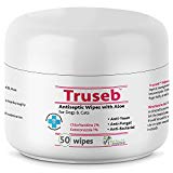 Truseb All Natural Anti Itch Oatmeal Spray Or Shampoo with Baking Soda for Dogs and Cats,Hypoallergenic Relief for Dry, Itchy, Bitten or Allergy Damaged Skin,Hot Spot (Chlorhexidine 50 Wipes)