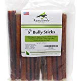 Best Free Range Bully Sticks for Dogs Made in The USA - 6 Inch All Natural Premium Grass Fed 100% Beef - Hand Inspected USDA/FDA Approved Low Odor - Healthy Delicious Long Lasting American Dog Chews.